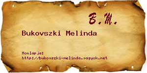 Bukovszki Melinda névjegykártya