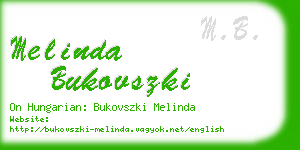 melinda bukovszki business card